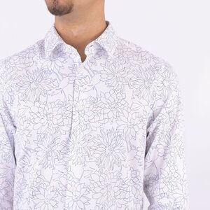 Ted Baker White and Blue Floral Shirt